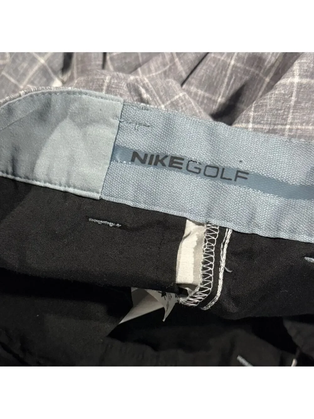 Nike Golf Men's Gray Checkered Shorts